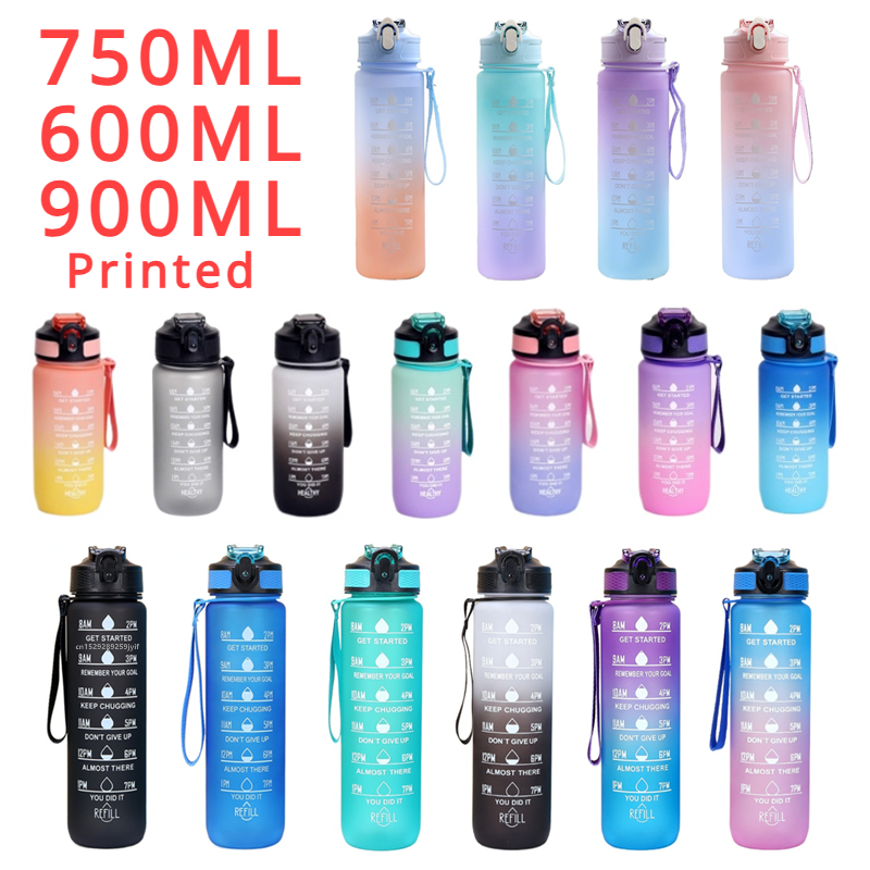 Smart Water Bottle Tracker - 3Sizes Sports Water Bottle Gradient Color