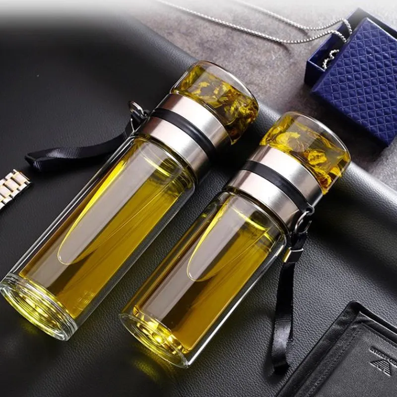Tea Water Bottle High Borosili - Smart Water Bottle Tracker 评论和价格