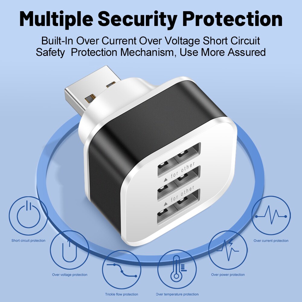 3 Port USB Slots Adaptor USB 3 - Electronics Gadgets For Car 评论和价格