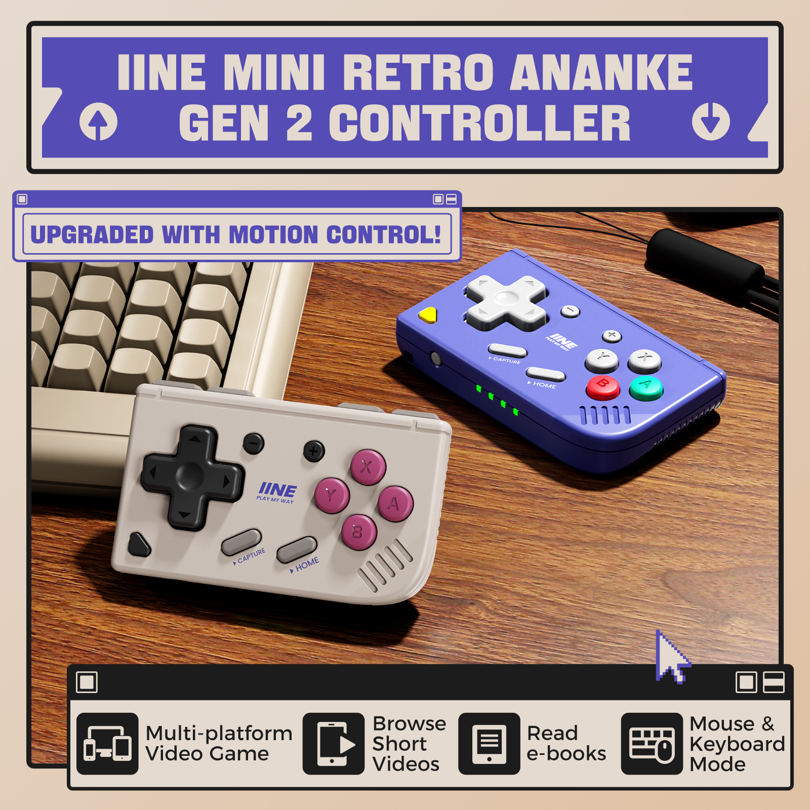 IINE Mini Retro Ananke Gen 2 G - Retro Game Controller Usb 评论和价格
