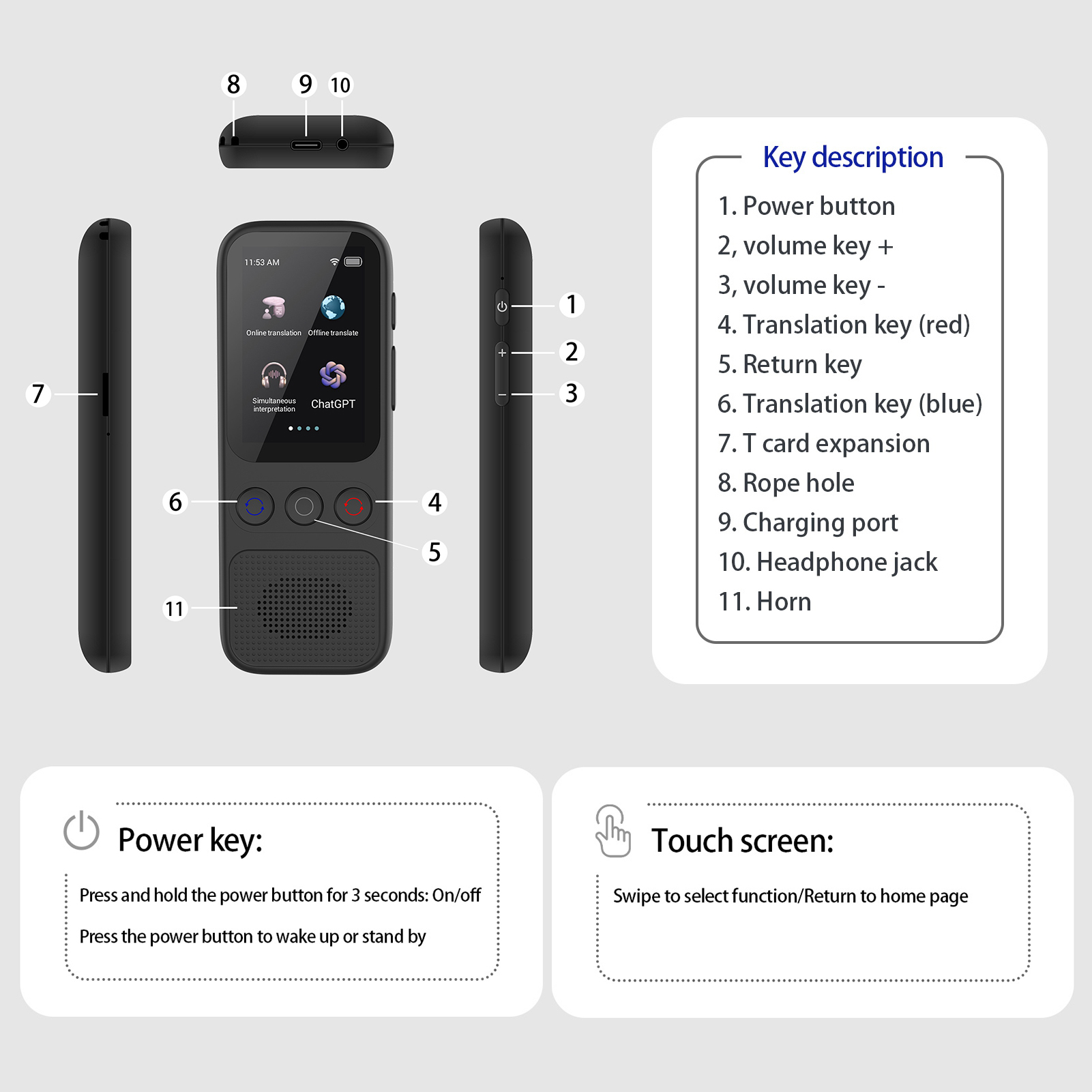 S80 Language AI Translator Dev - Portable Translator Device 评论和价格