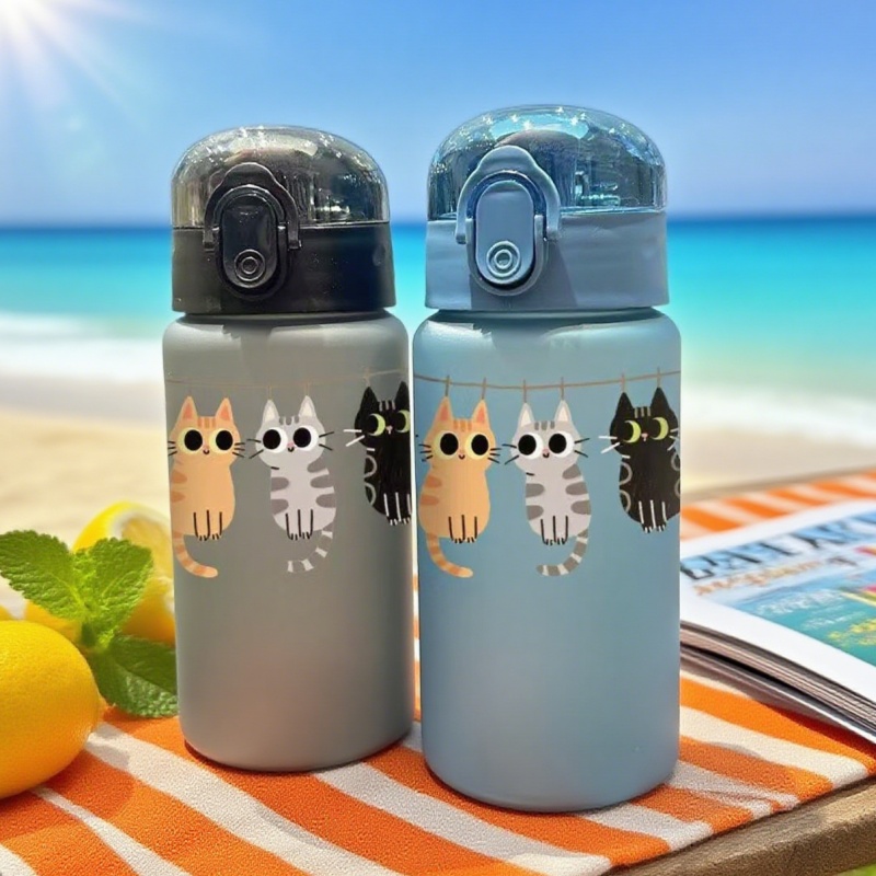 3D Printed 550ML Cute Cat Prin - Smart Water Bottle Tracker 评论和价格