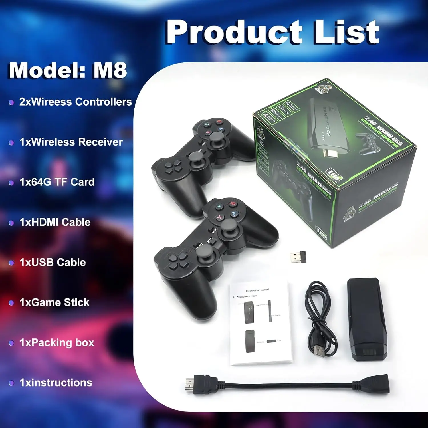 M8 Retro Gaming Stick with 9 S - Retro Game Controller Usb 评论和价格