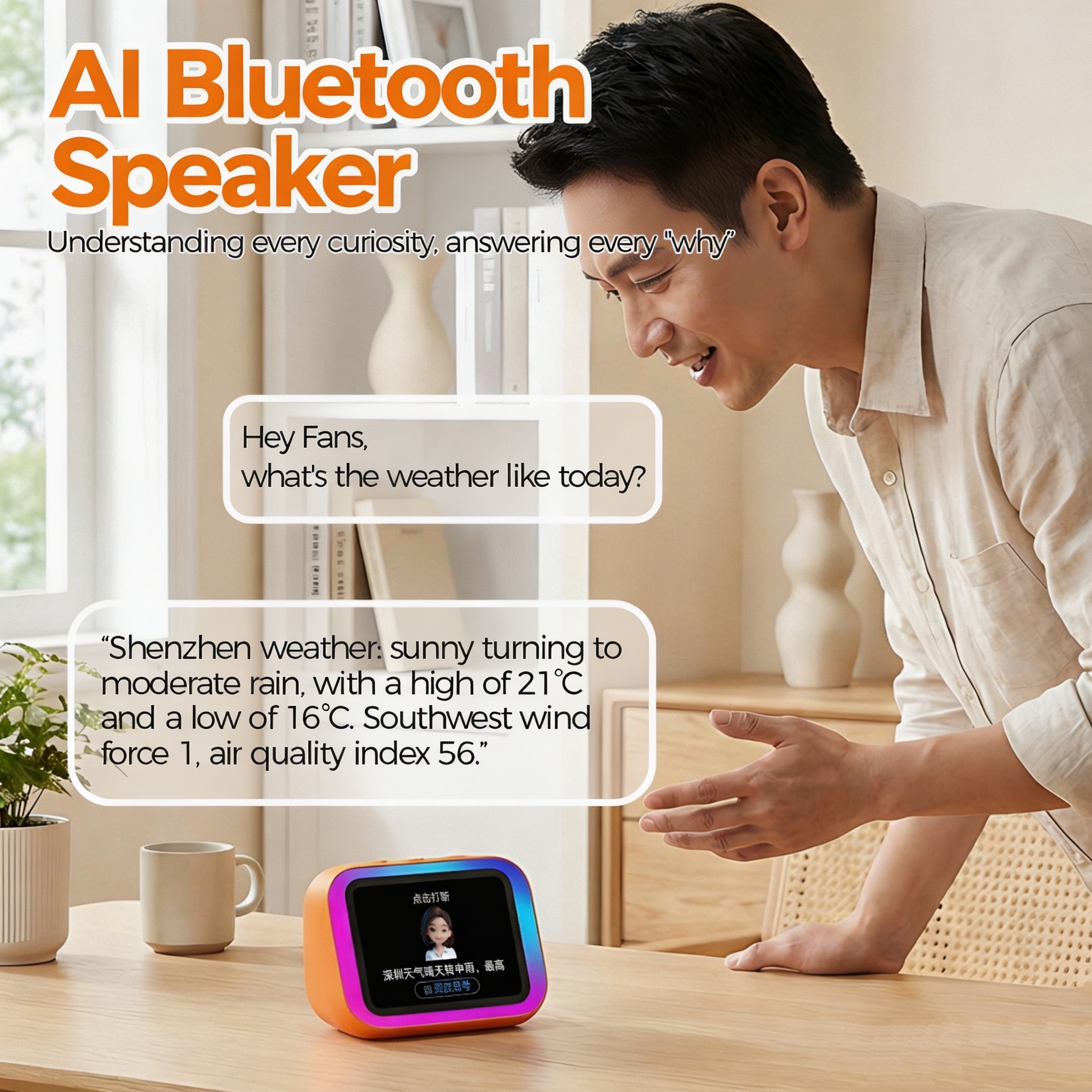 AI Bluetooth Speaker 5.4 AI vo - Portable Translator Device 评论和价格