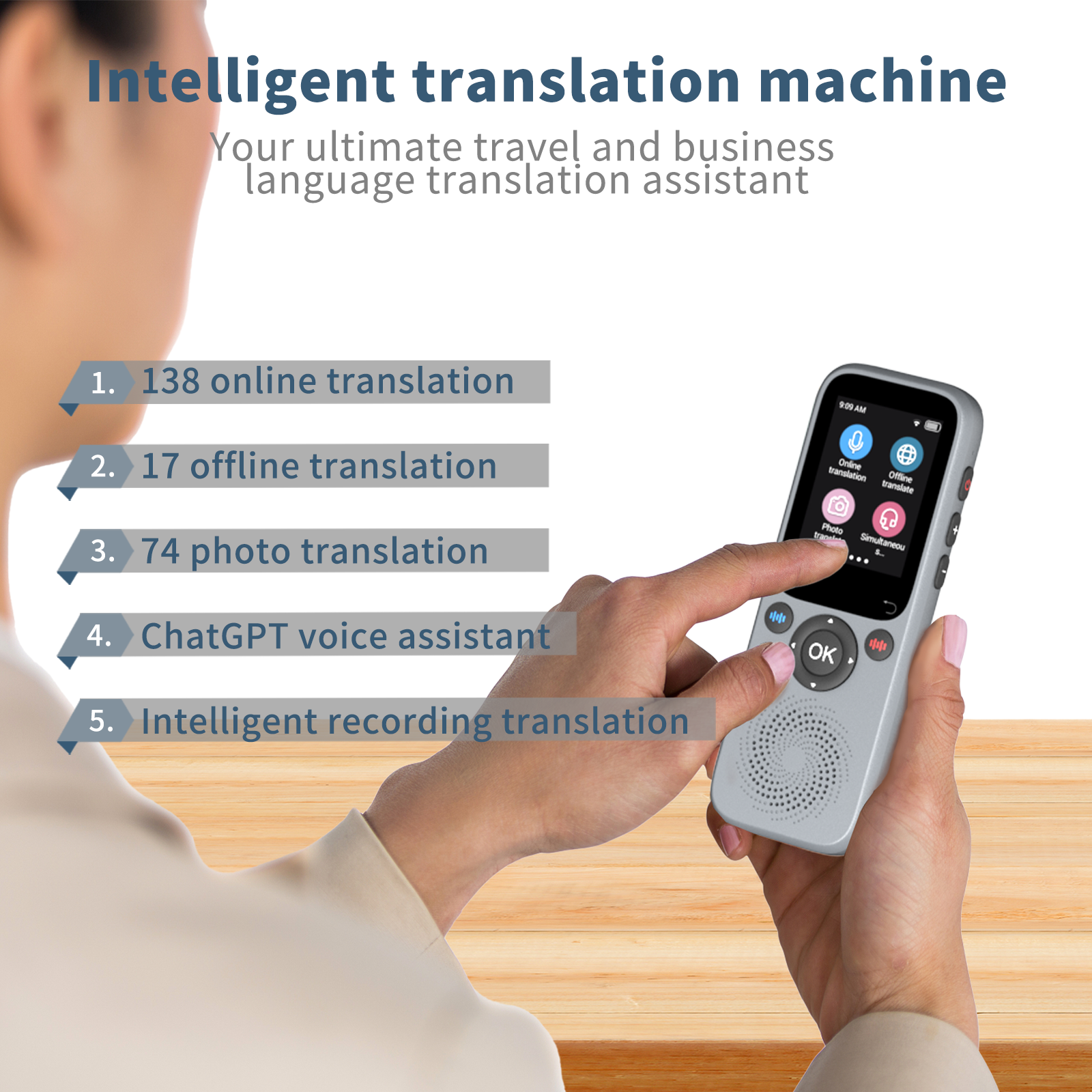 High-end AI Translator No WiFi - Portable Translator Device 评论和价格