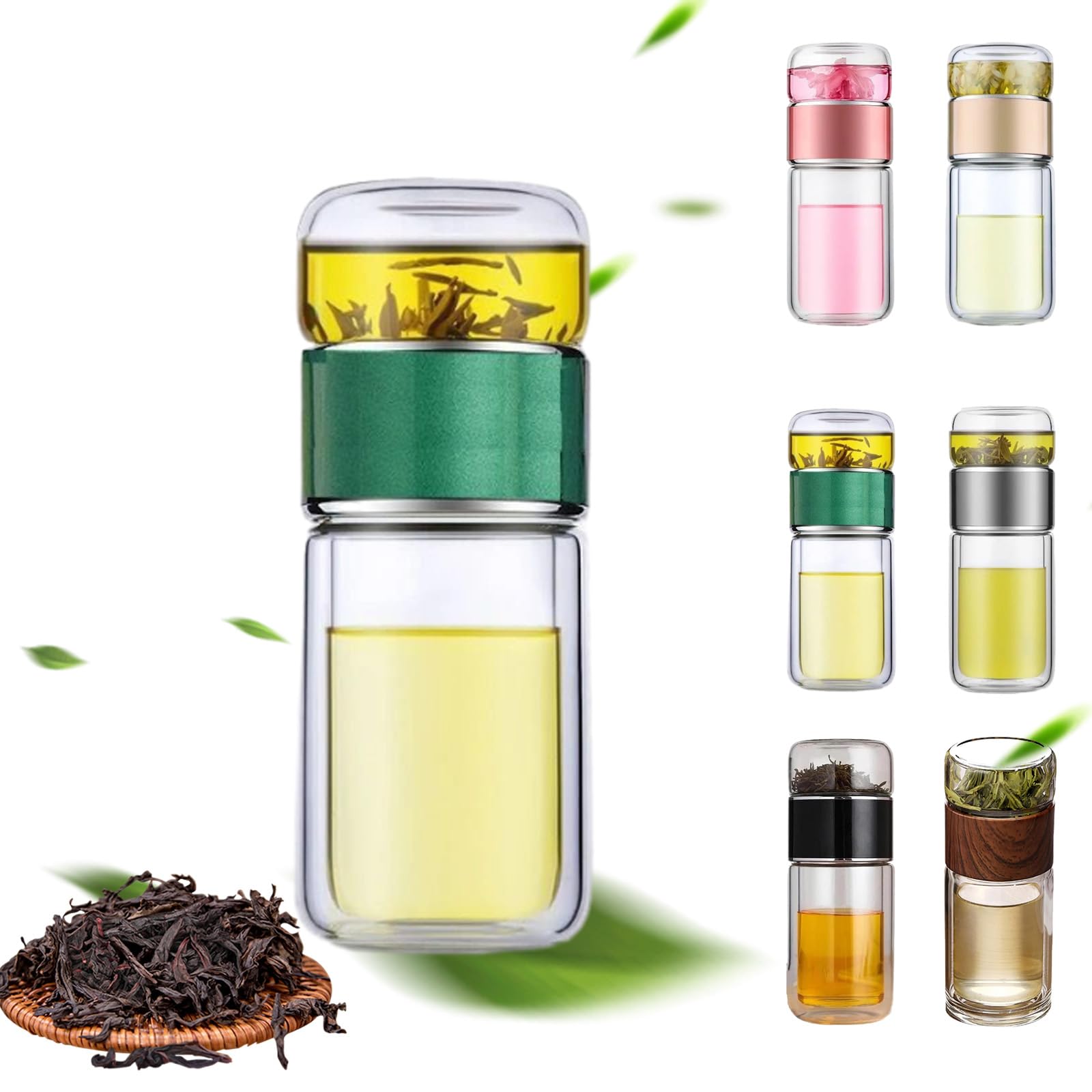 Borosilicate Glass Double Laye - Smart Water Bottle Tracker 评论和价格