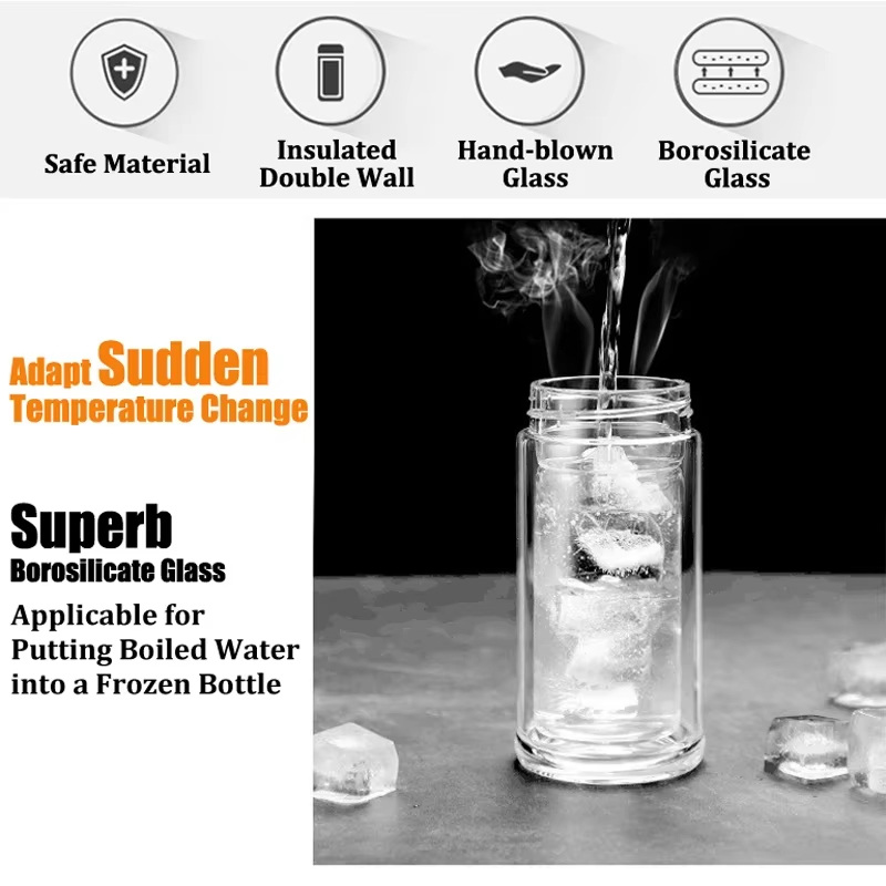Borosilicate Glass Double Laye - Smart Water Bottle Tracker 评论和价格