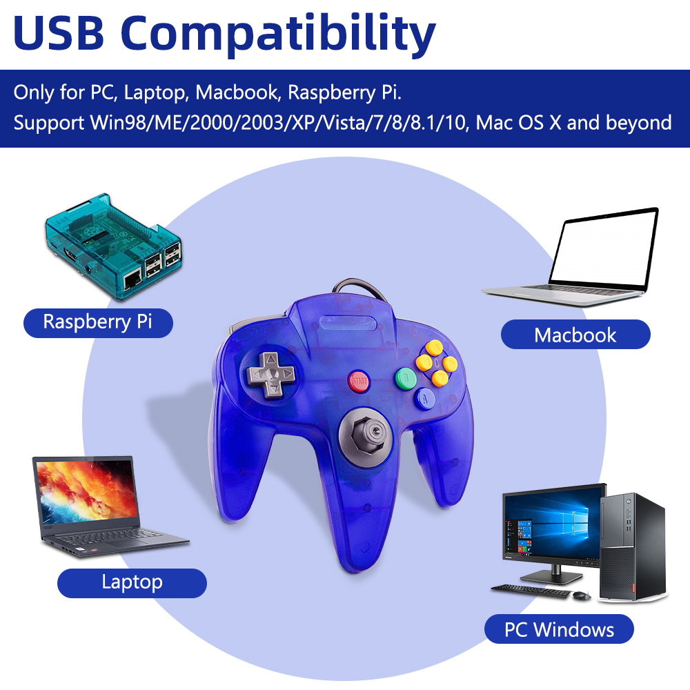 N64 Controller Classic USB Wir - Retro Game Controller Usb 评论和价格