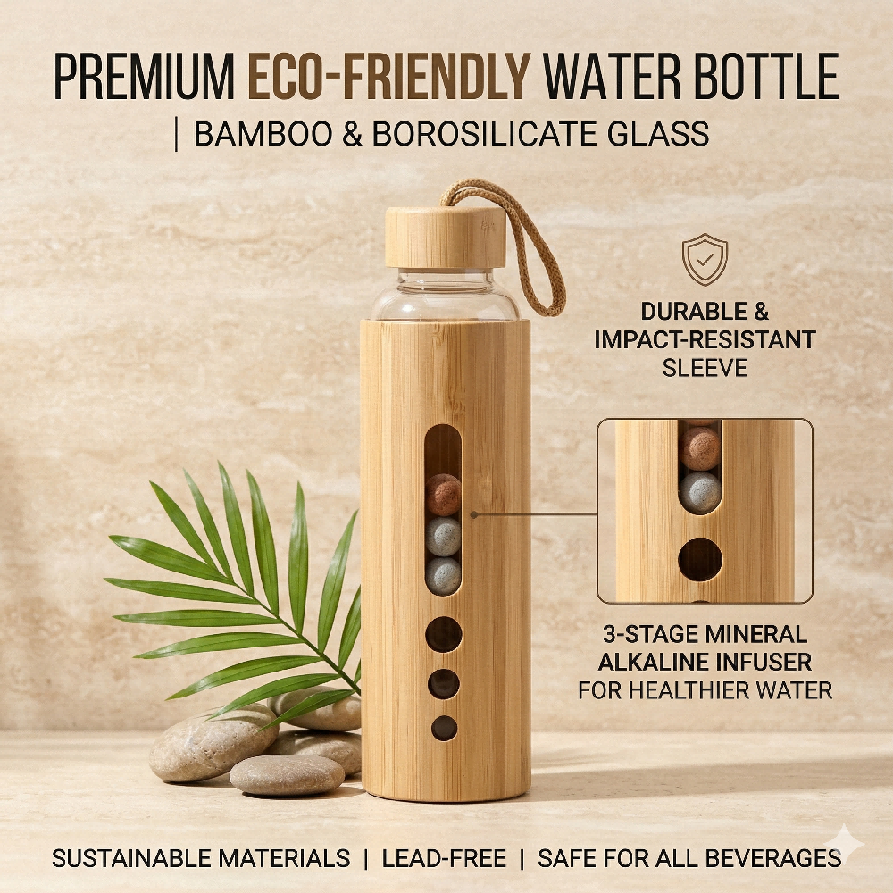 550ML Borosilicate Glass Water - Smart Water Bottle Tracker 评论和价格